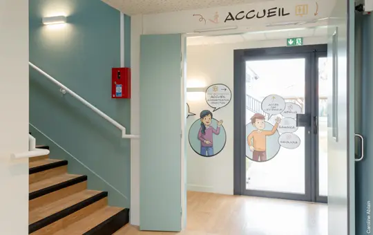 Vue accueil — Maison des enfants, Pornic — Nolwenn Kevell, architecte d’intérieur — vue 2